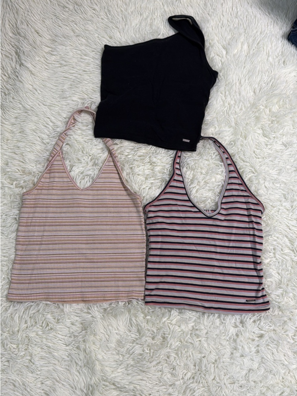 Hollister Black One-Shoulder Crop Top